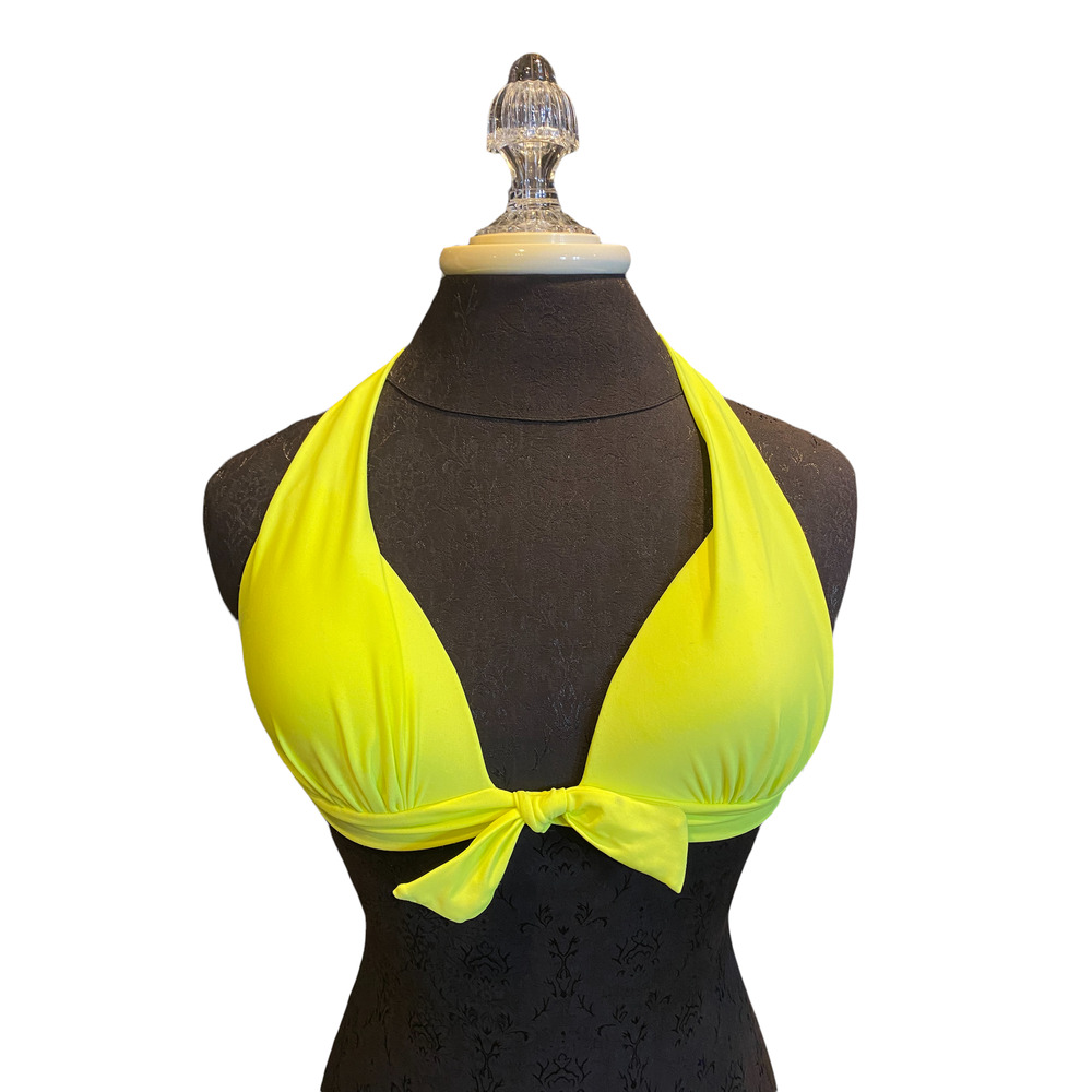 Shekini yellow women's bikini top NWT